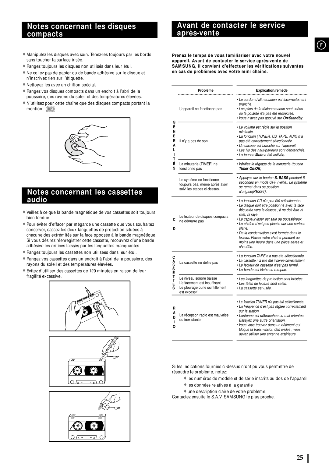 Samsung MAXL82RH/XEF, MAXL82RH/ELS manual Avant de contacter le service après-vente, Problè me 