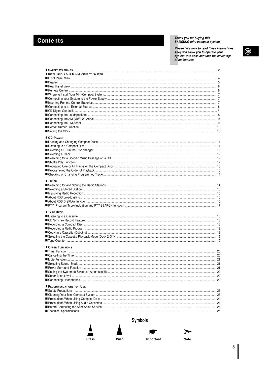 Samsung MAXS720RH/ELS, MAXS720RH/XEF, MAXS720SRH/ELS manual Contents 