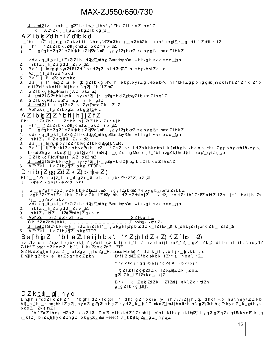 Samsung MAXZJ730RH/ELS manual Запис на компактдиск, Запис на радио програма, Копиране на касета Дублаж, Касетъчен брояч 