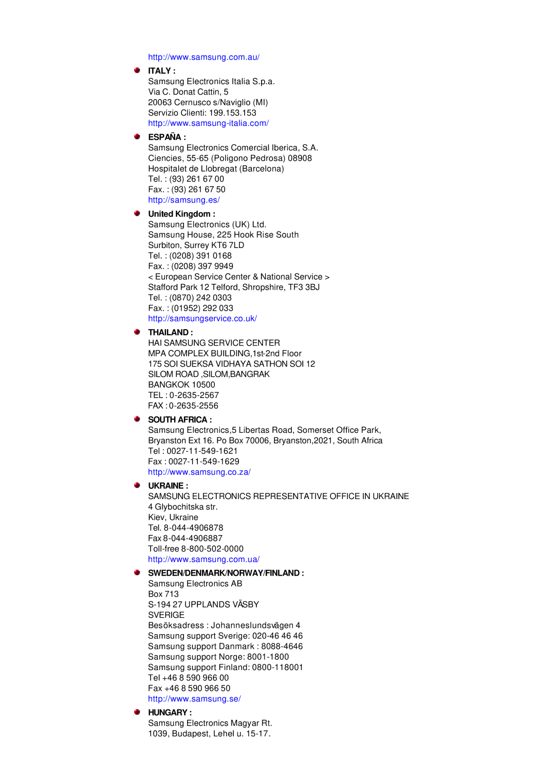 Samsung MB manual España, United Kingdom 