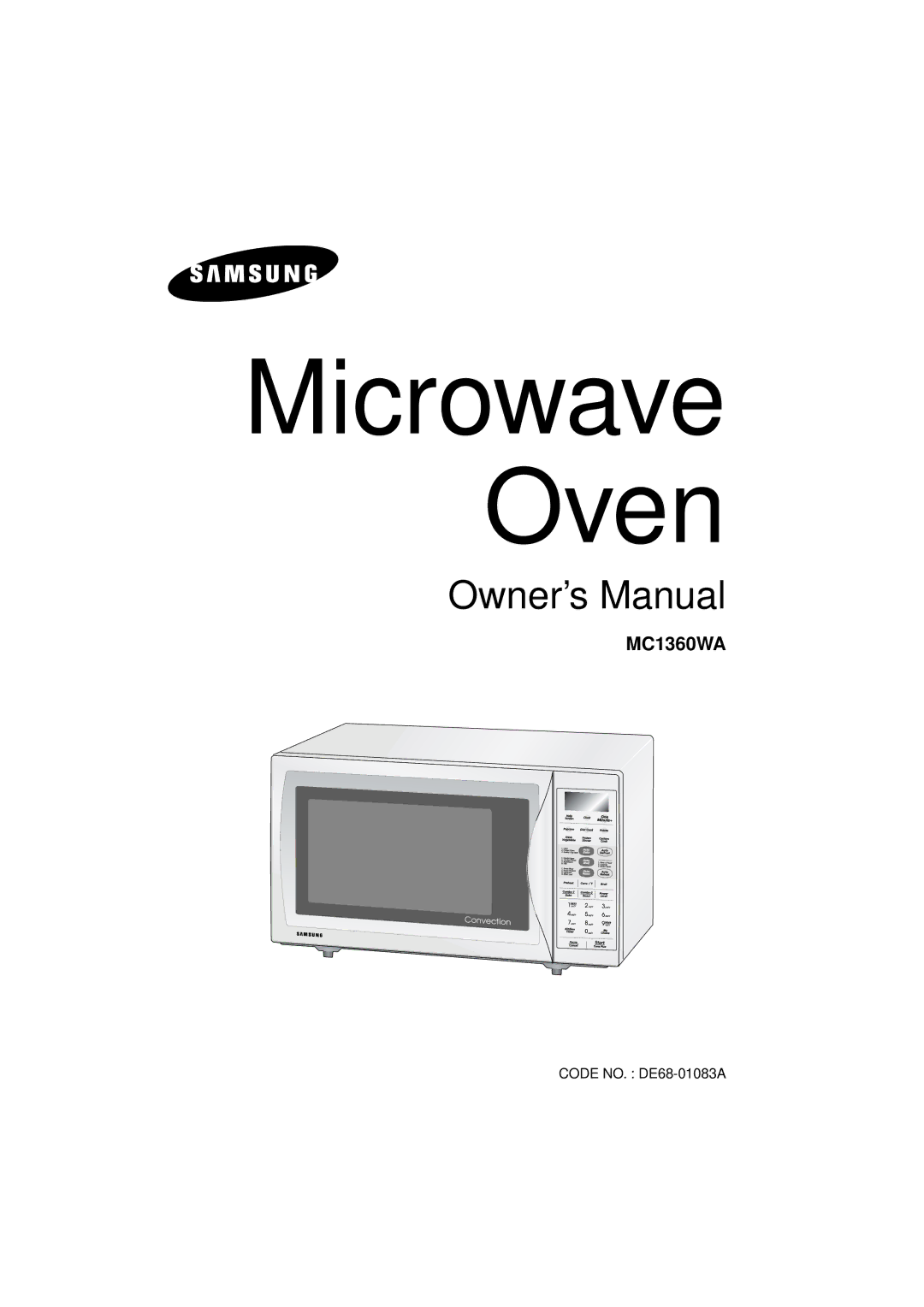 Samsung MC1360WA manual Microwave Oven 