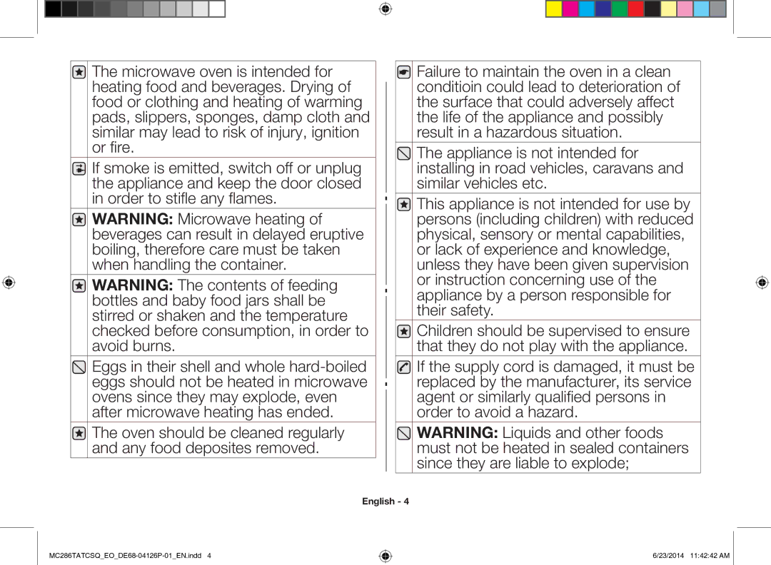 Samsung MC286TATCSQ/EO manual English 