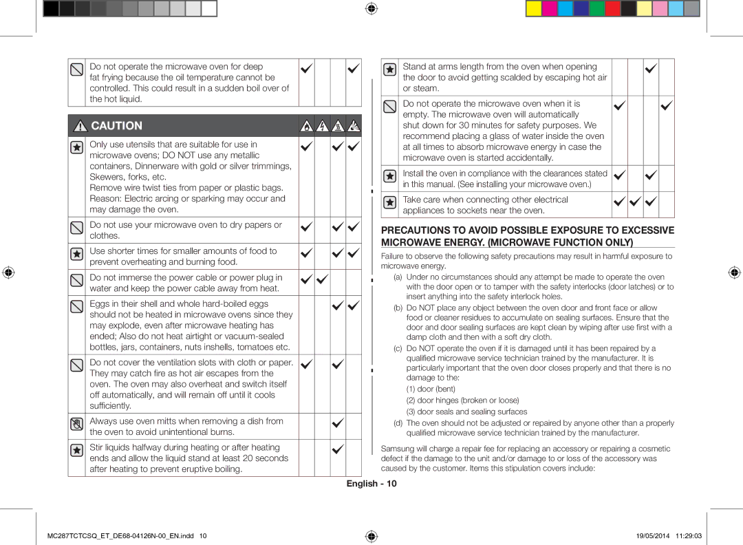 Samsung MC287TCTCSQ/ET manual English 