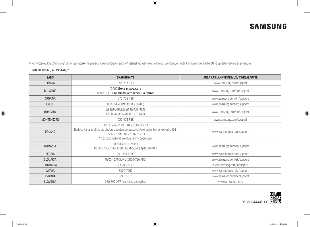 Samsung MC28M6055CK/BA manual 672-678* lub +48 22, Apel in retea, 800-77777 