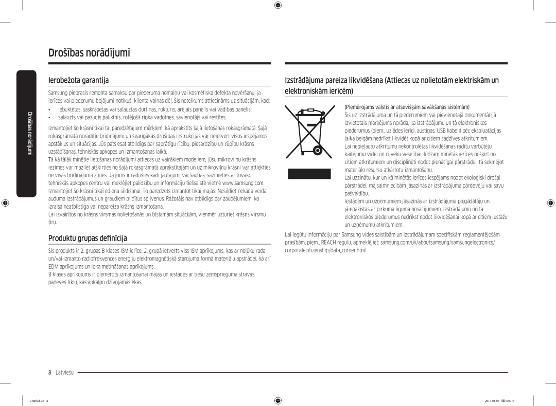 Samsung MC28M6055CK/BA manual Ierobežota garantija, Produktu grupas definīcija 