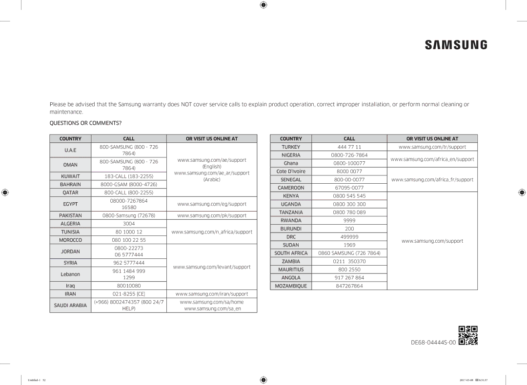 Samsung MC28M6055CK/LI Samsung 800 7864, English, Call, Arabic, Gsam, 08000-7267864 16580, 3004, 80 1000, 080 100 22, 9999 