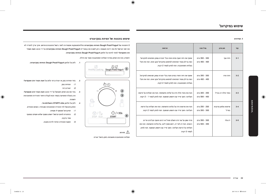 Samsung MC28M6055CK/LI manual טרוגוי/קצב תחיפת לש תונוכתב שומיש 