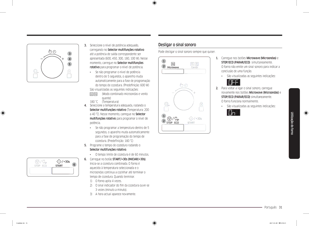 Samsung MC28M6055CS/EC manual Desligar o sinal sonoro, Quente Temperatura, Cozedura. Predefinição 180 C 