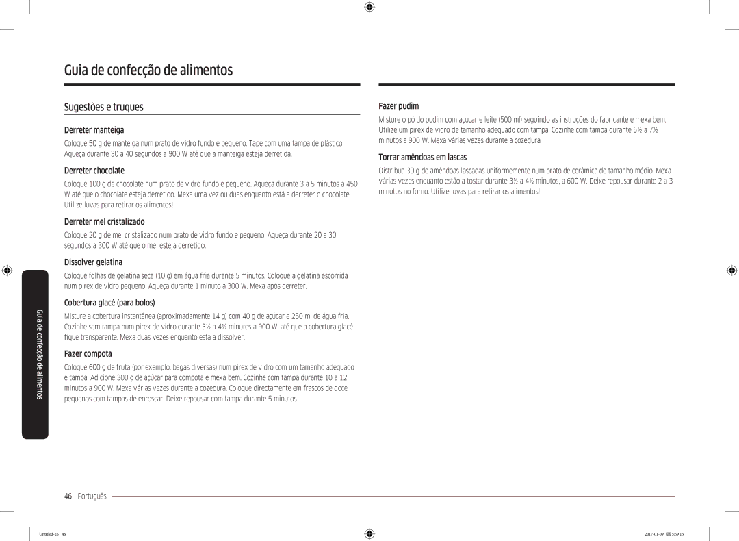 Samsung MC28M6055CS/EC manual Sugestões e truques 