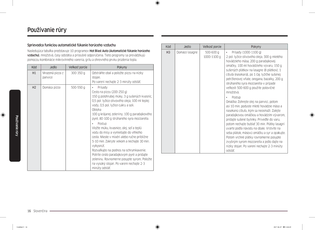 Samsung MC28M6075CS/OL, MC28M6075CS/EO manual Sprievodca funkciou automatické fúkanie horúceho vzduchu 