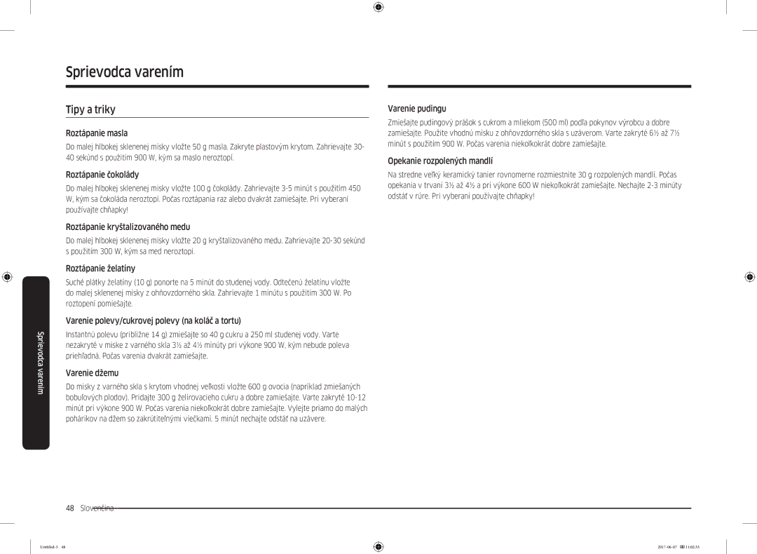 Samsung MC28M6075CS/OL, MC28M6075CS/EO manual Tipy a triky 