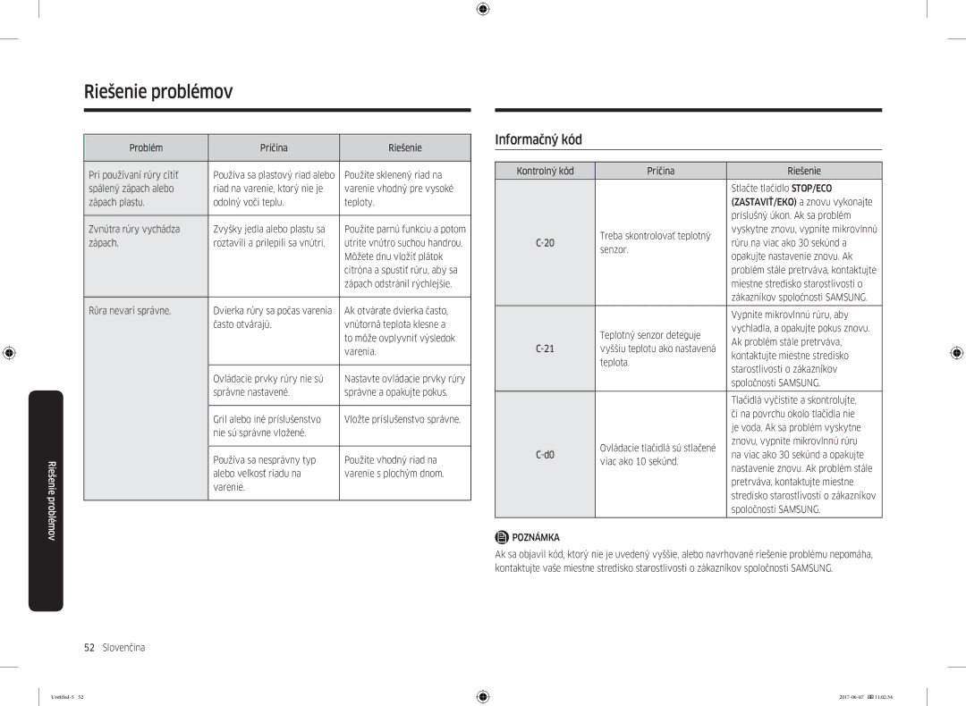 Samsung MC28M6075CS/OL, MC28M6075CS/EO manual Informačný kód 