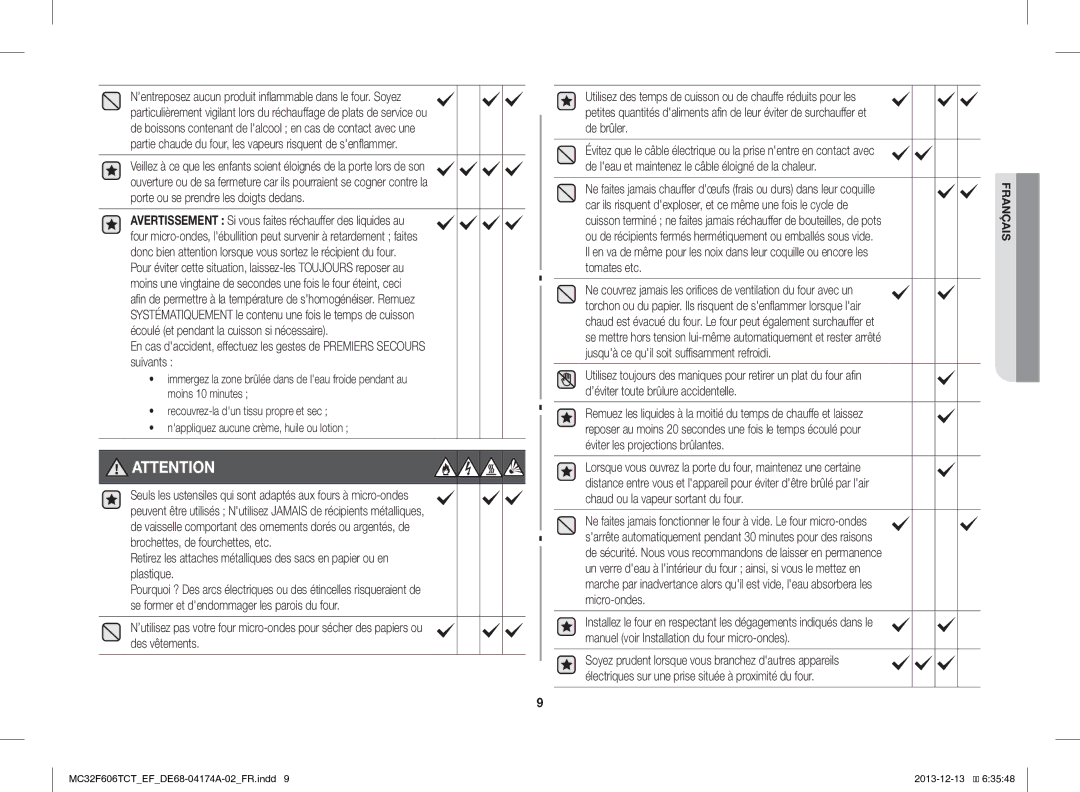 Samsung MC32F606TCT/EF manual Français 