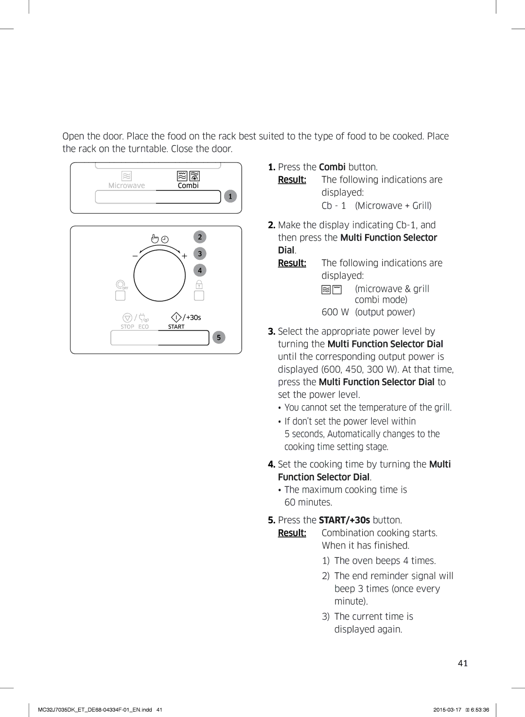 Samsung MC32J7035DK/ET manual MC32J7035DKETDE68-04334F-01EN.indd 2015-03-17 65336 