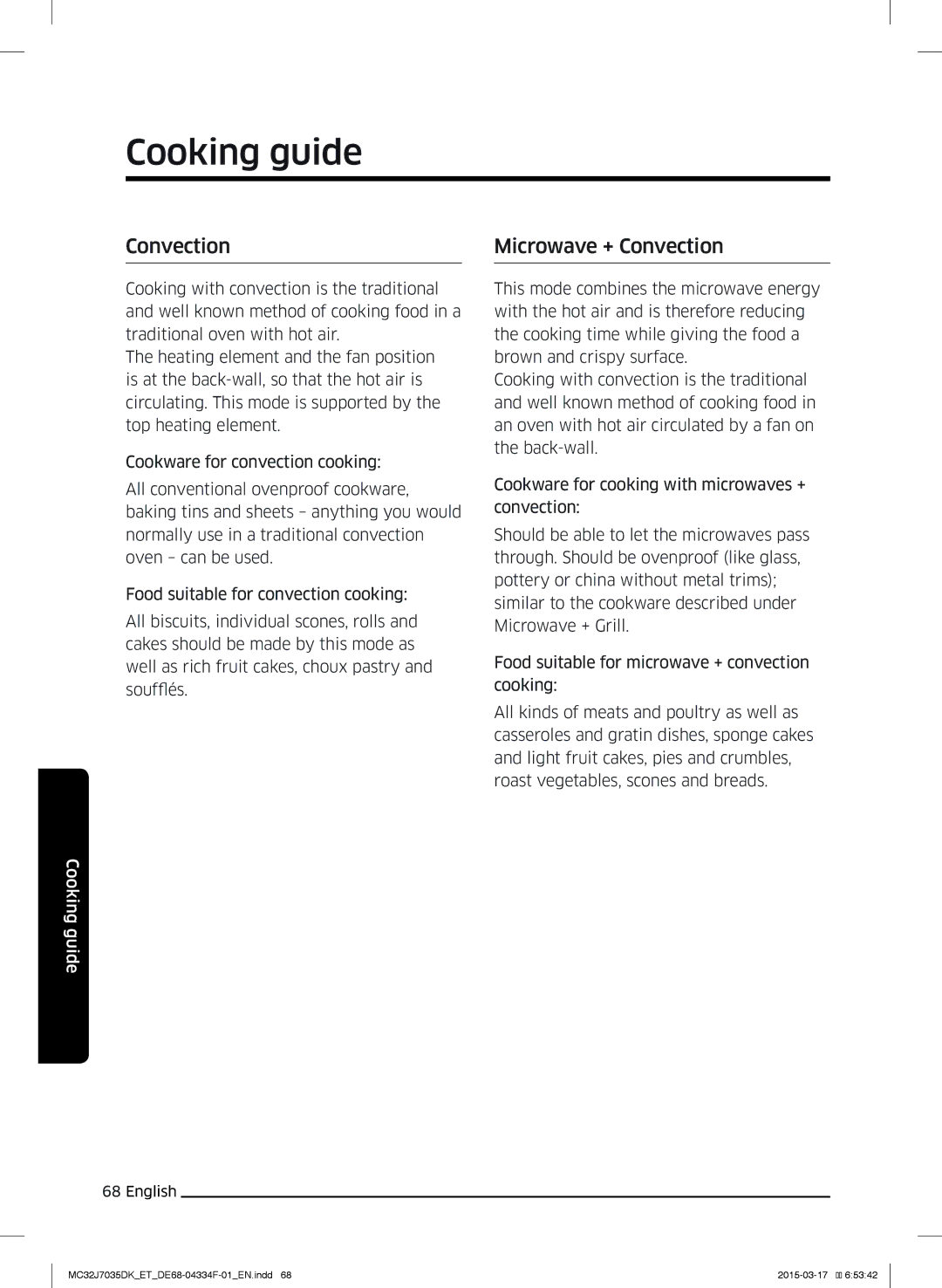 Samsung MC32J7035DK/ET manual Microwave + Convection 