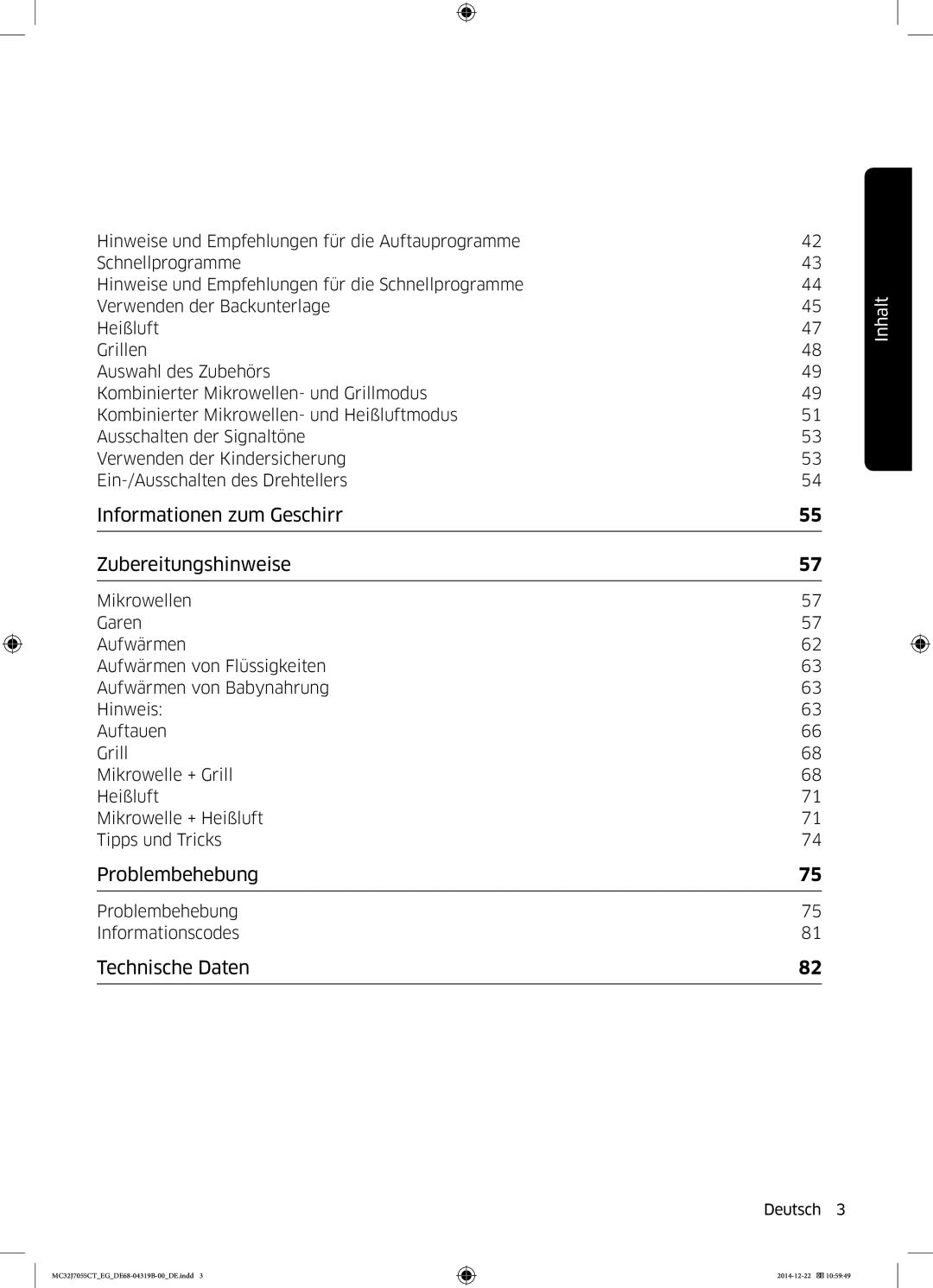 Samsung MC32J7055CT/EG manual Problembehebung 