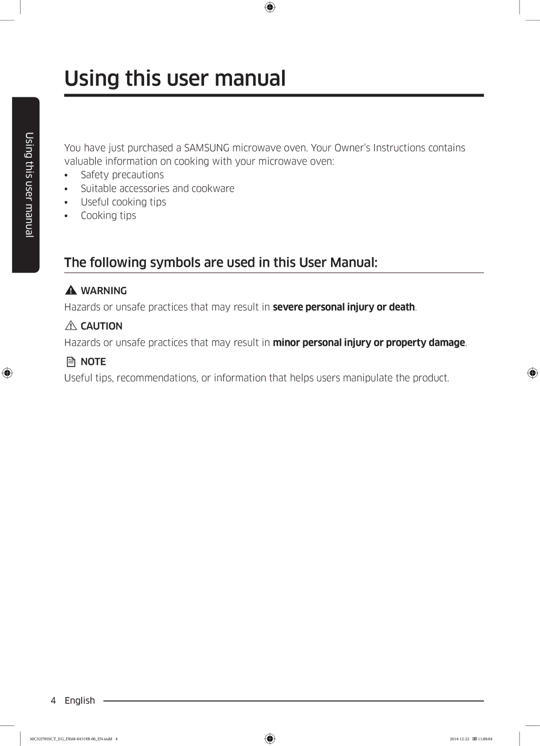 Samsung MC32J7055CT/EG manual English 