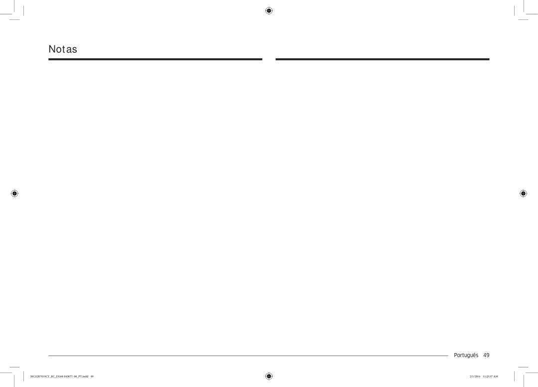 Samsung MC32K7055CT/EC manual Notas 