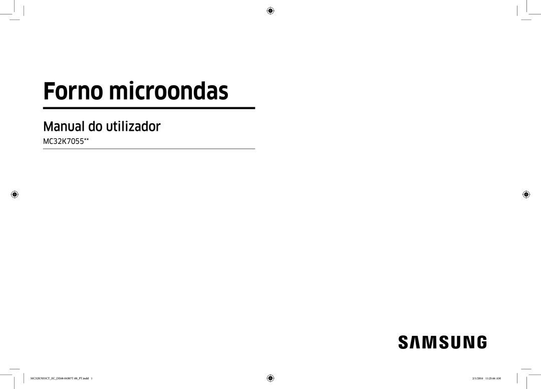 Samsung MC32K7055CT/EC manual Forno microondas 