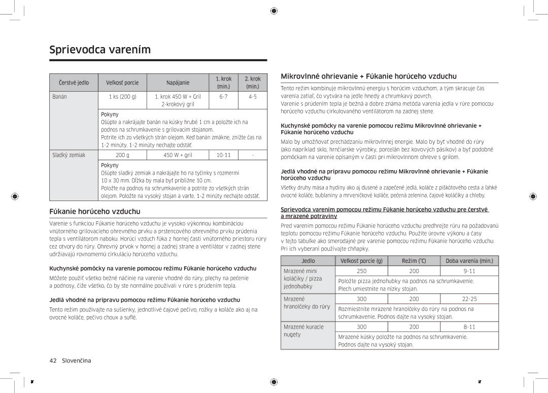 Samsung MC32K7055CT/EO manual Mikrovlnné ohrievanie + Fúkanie horúceho vzduchu, Banán 