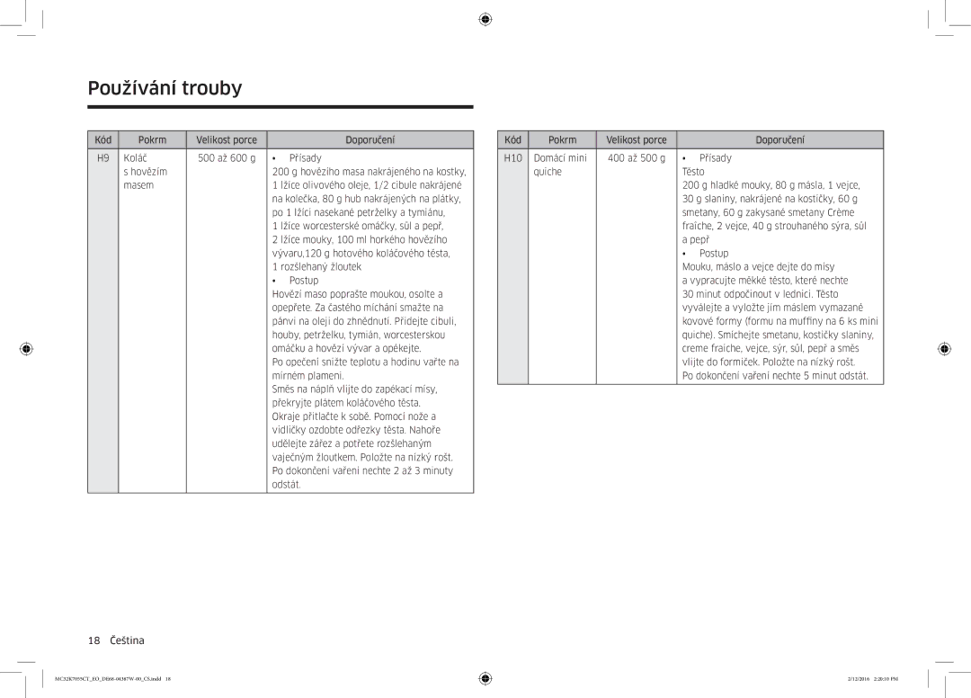 Samsung MC32K7055CT/EO manual Kód 