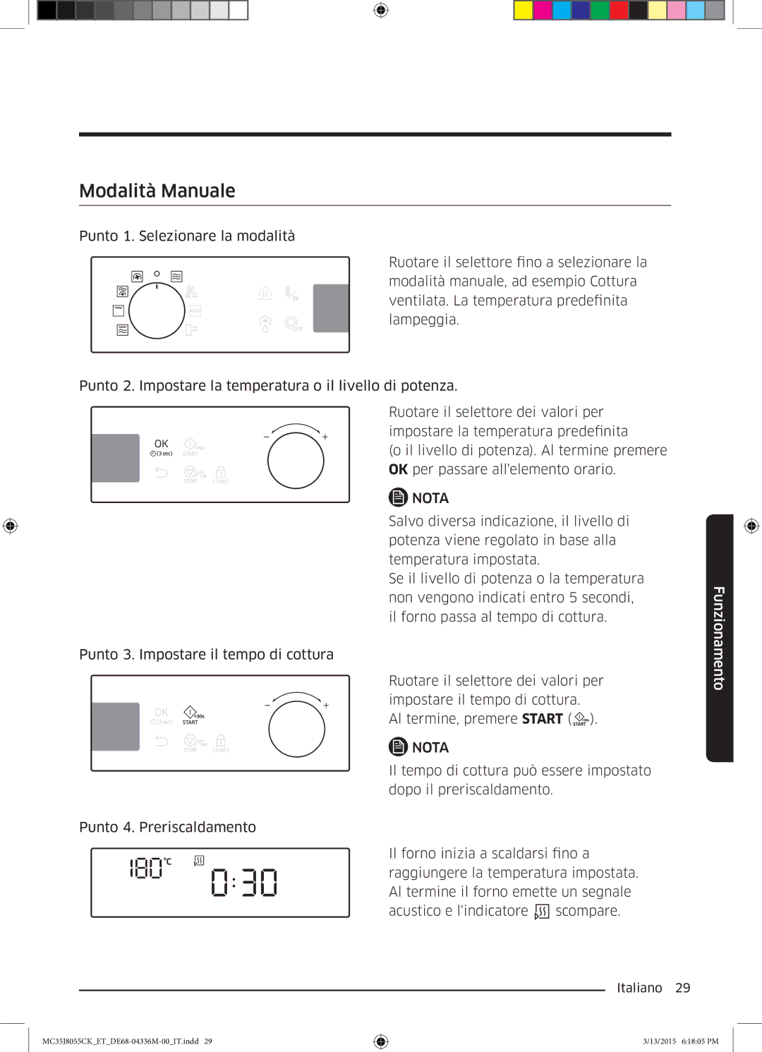 Samsung MC35J8055CK/ET manual Modalità Manuale 