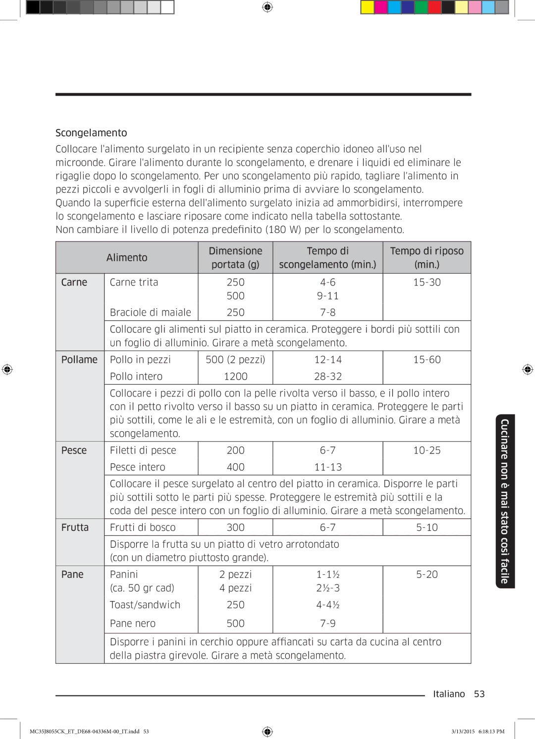 Samsung MC35J8055CK/ET manual Cucinare non è mai stato così facile 