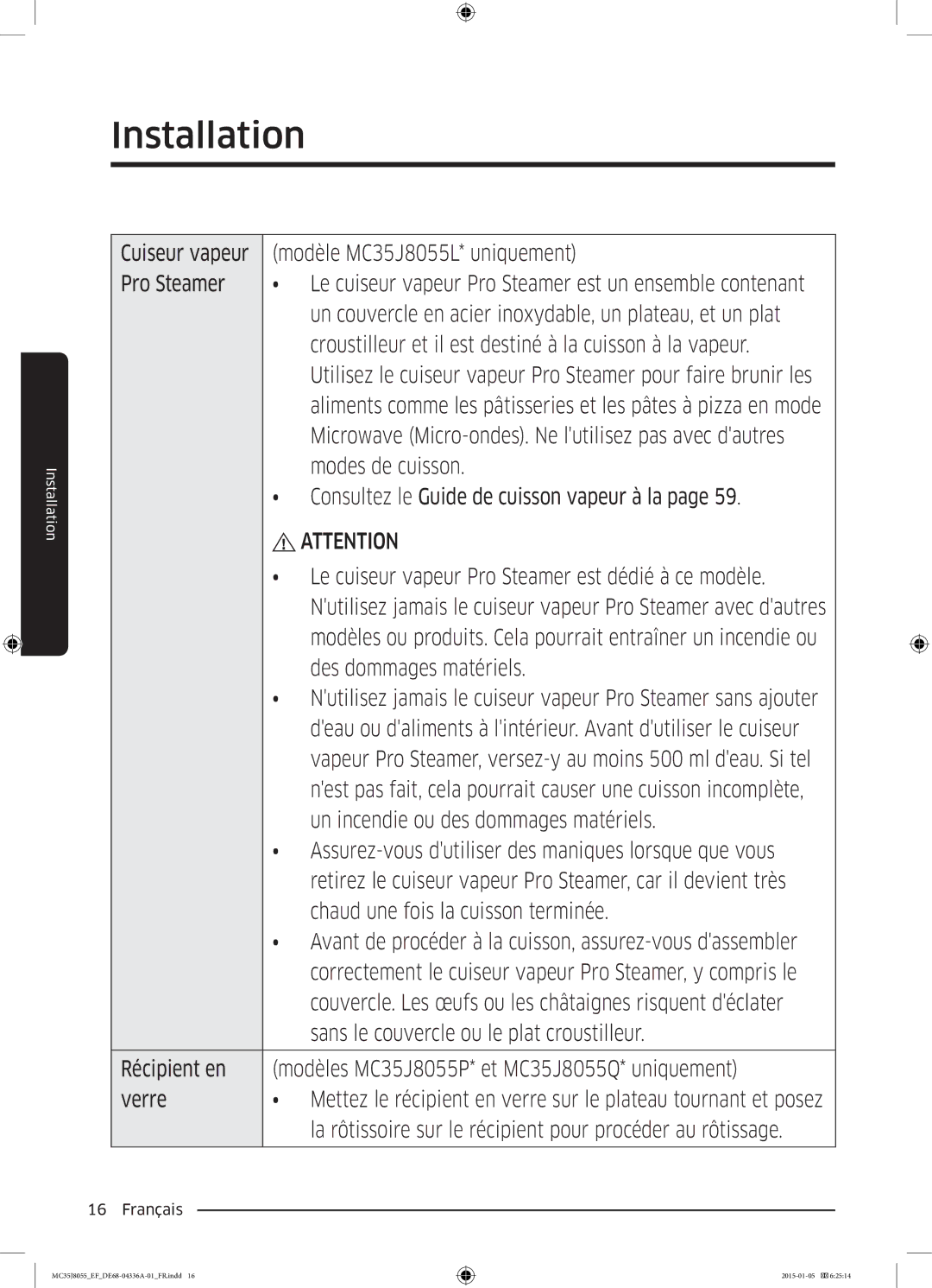 Samsung MC35J8055CK/EF, MC35J8055CW/EF manual Microwave Micro-ondes. Ne lutilisez pas avec dautres, Modes de cuisson 