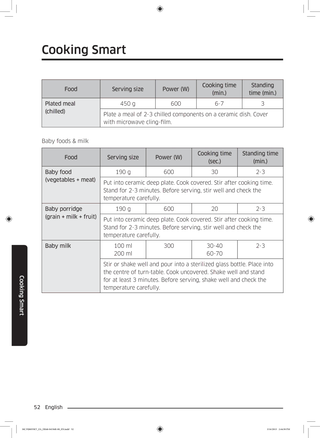 Samsung MC35J8055KT/ZA manual Sec 