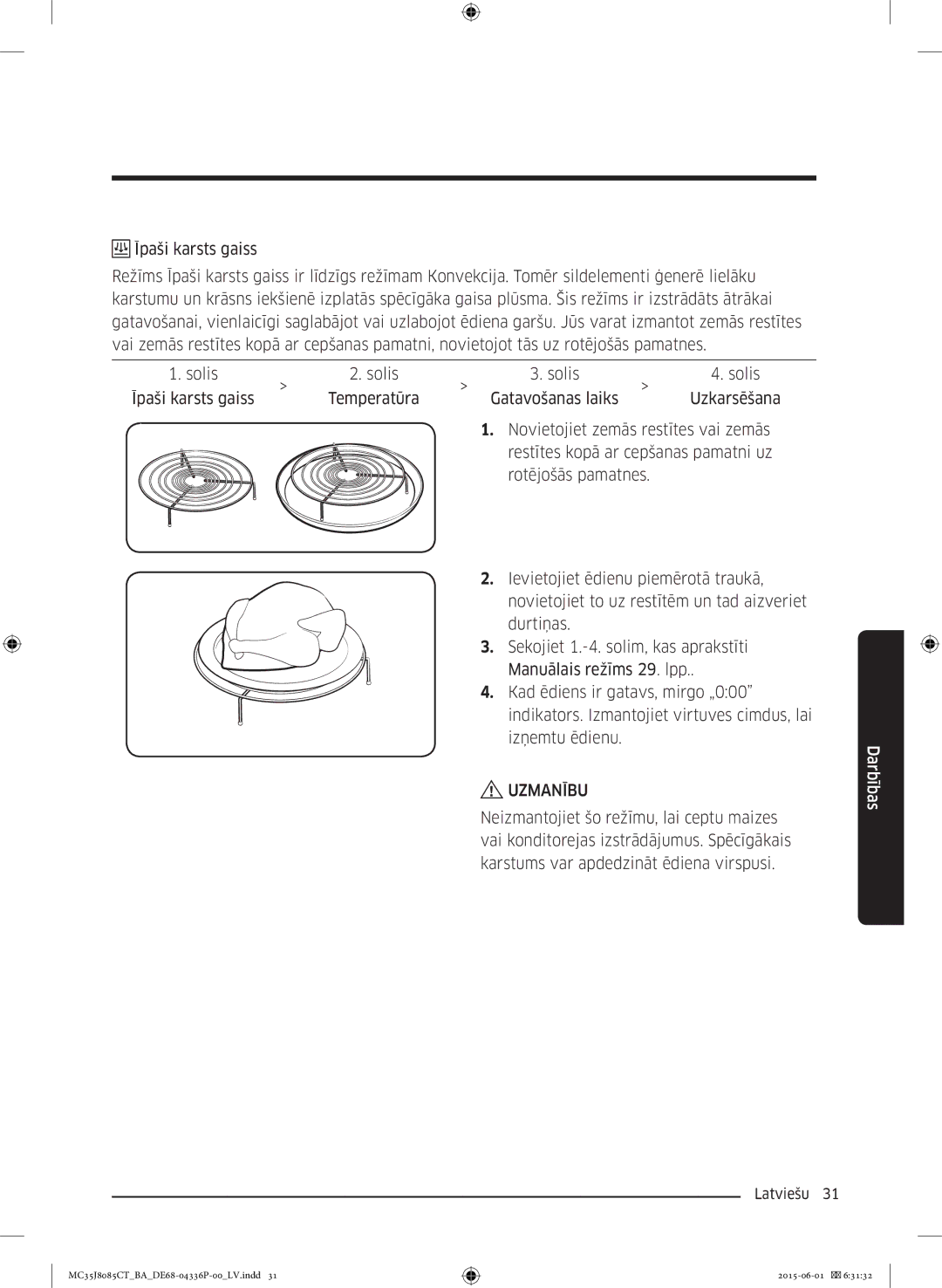 Samsung MC35J8085CT/BA manual Solis Īpaši karsts gaiss 