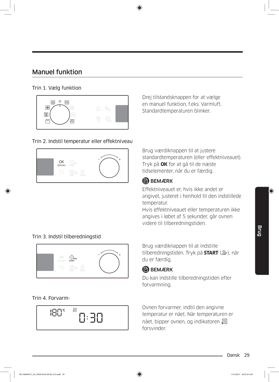 Samsung MC35J8085LT/EE manual Manuel funktion 