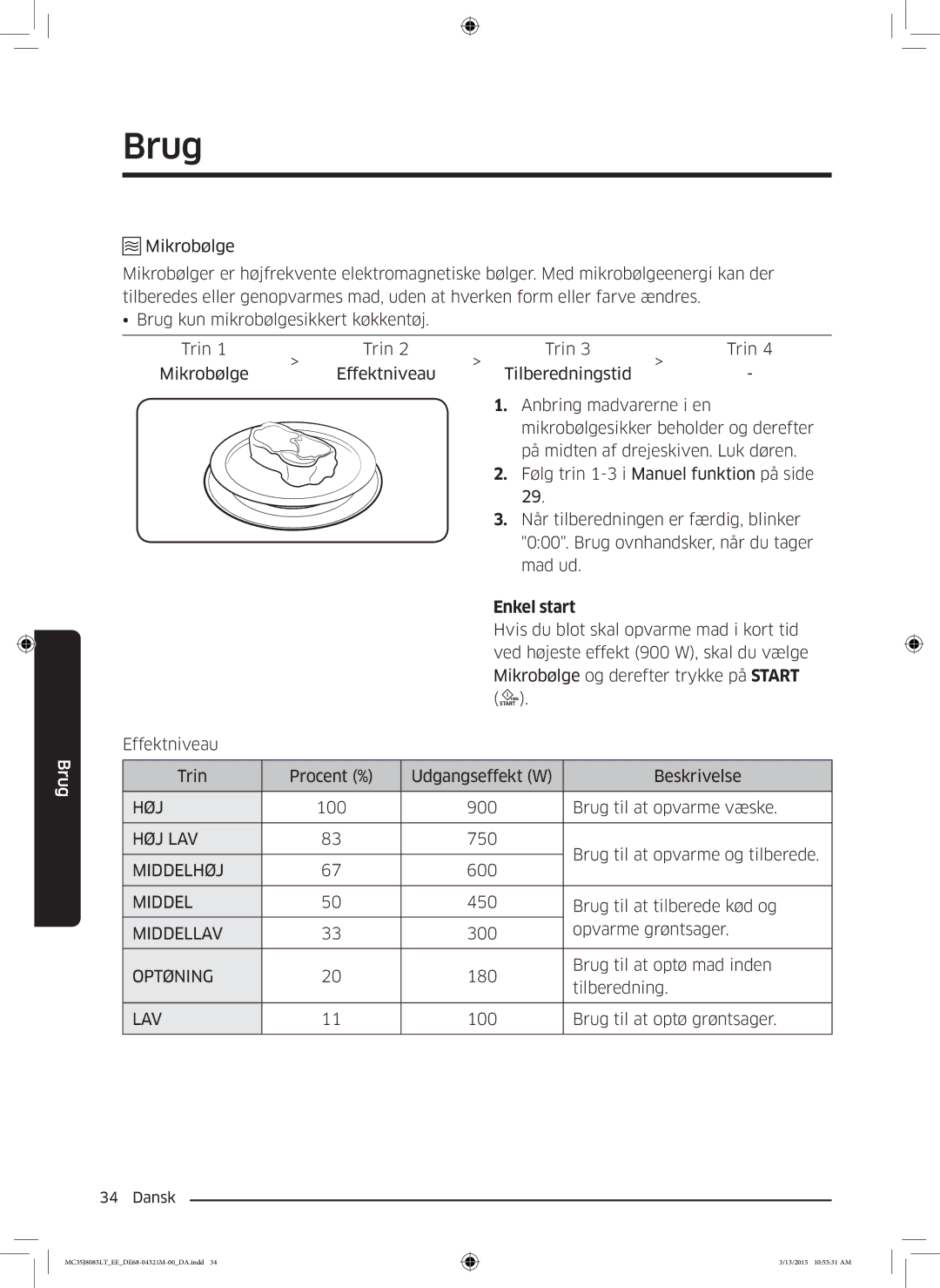 Samsung MC35J8085LT/EE manual Høj 