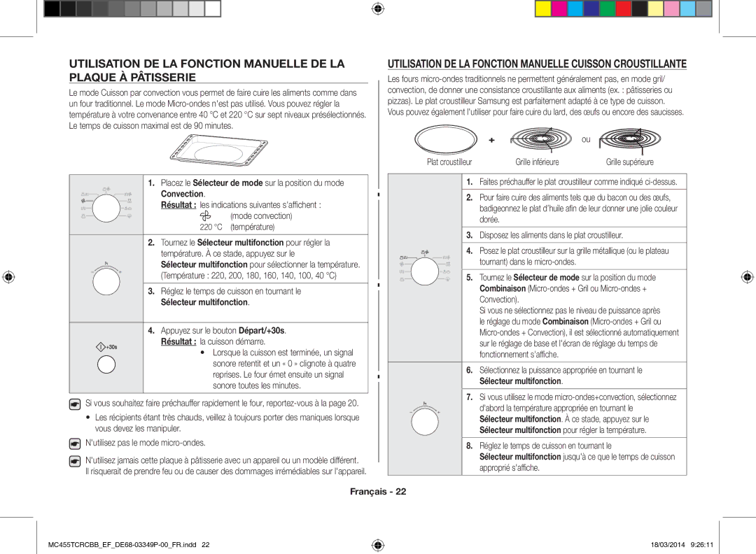 Samsung MC455TCRCBB/EF manual Convection 
