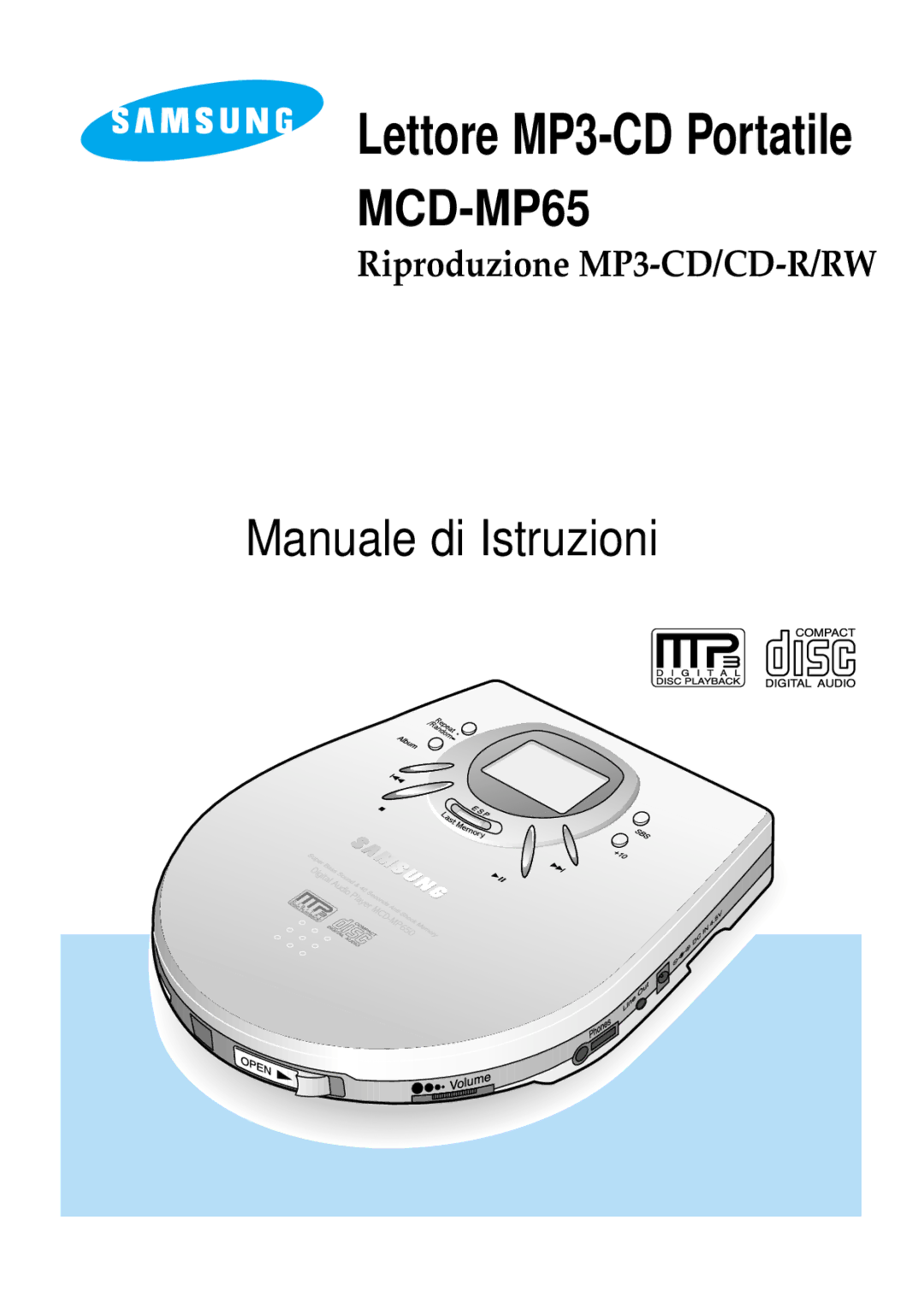 Samsung MCD-MP65 manual 