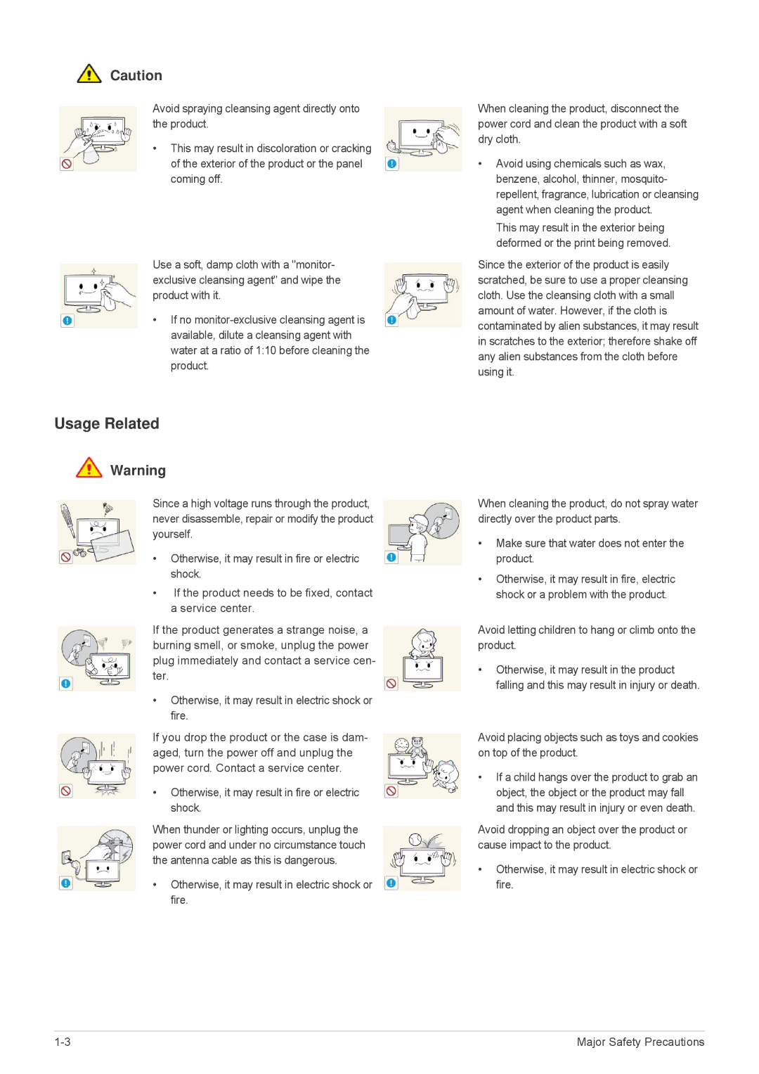 Samsung MD230X6, MD230X3 user manual Usage Related 