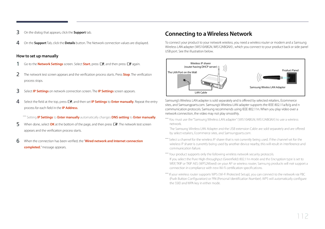 Samsung MD55C, MD32C, MD40C user manual Connecting to a Wireless Network 