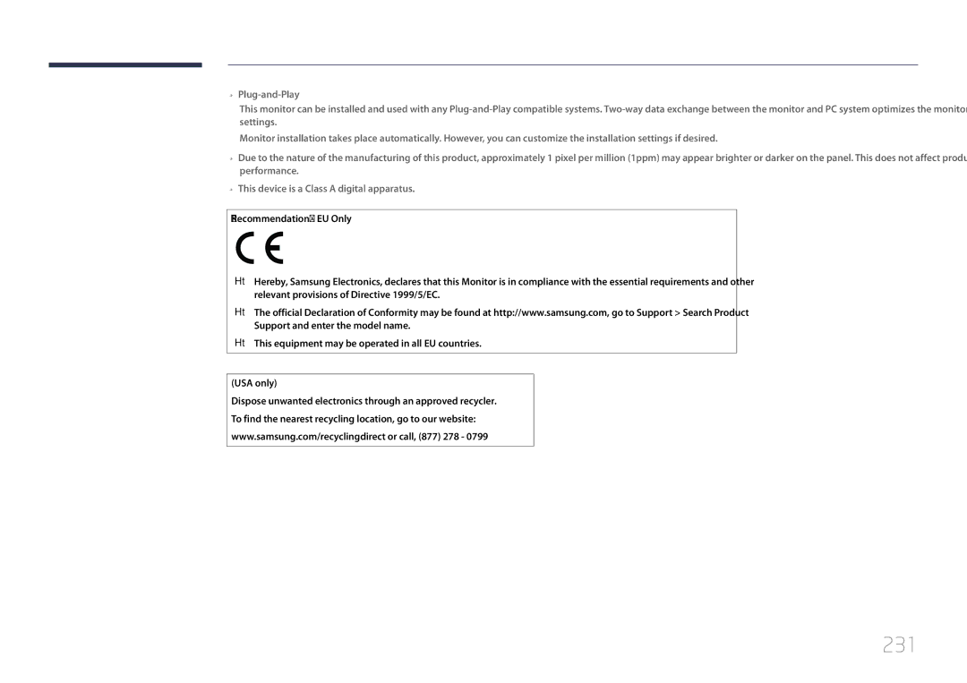 Samsung MD32C, MD55C, MD40C user manual 231 