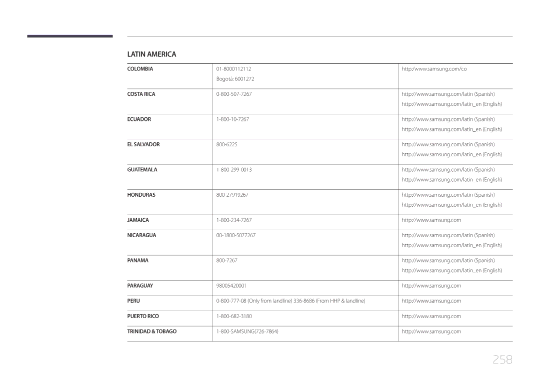 Samsung MD32C, MD55C user manual 258 