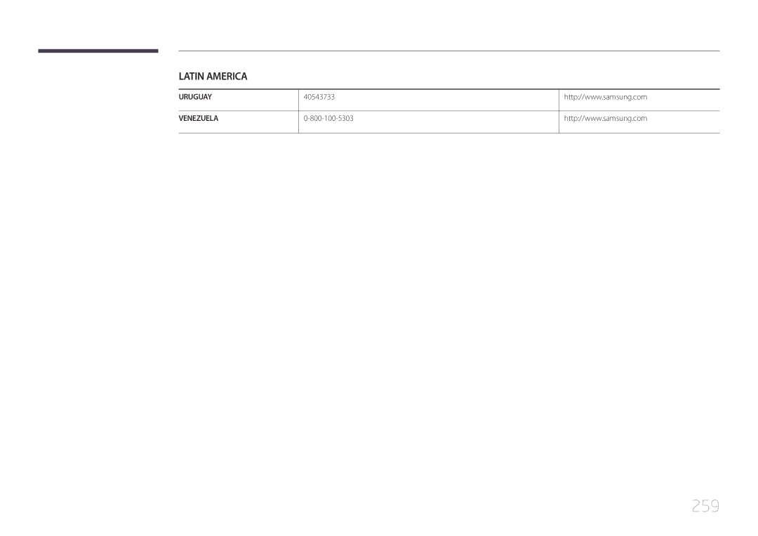 Samsung MD55C, MD32C user manual 259 