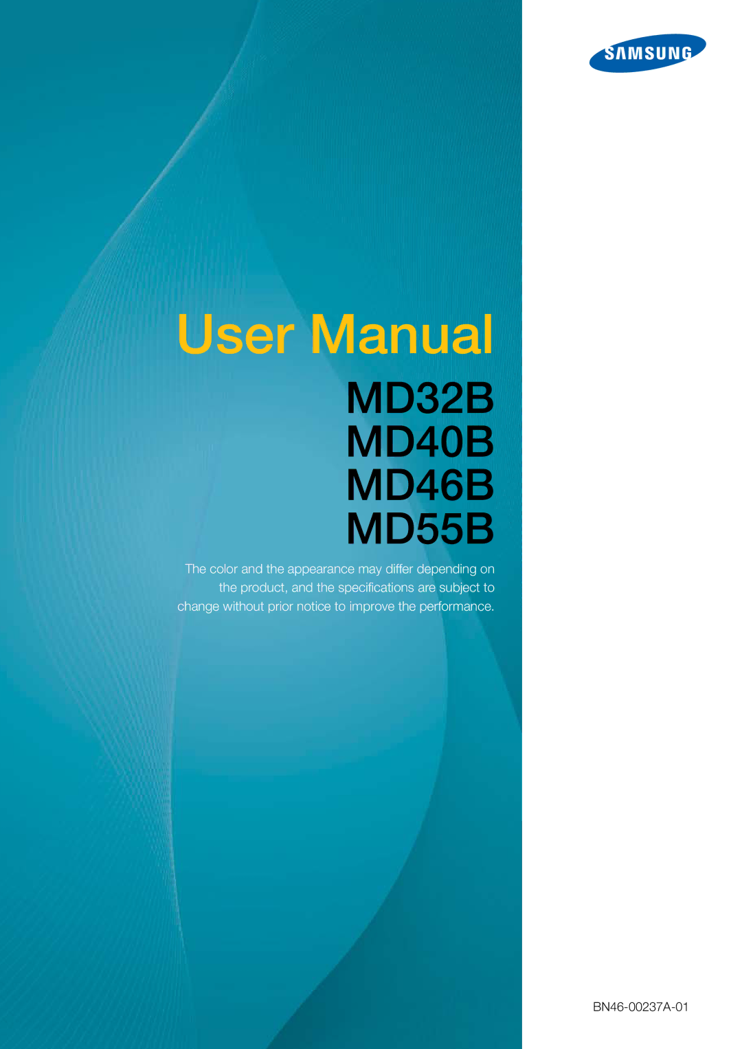 Samsung user manual MD32B MD40B MD46B MD55B 