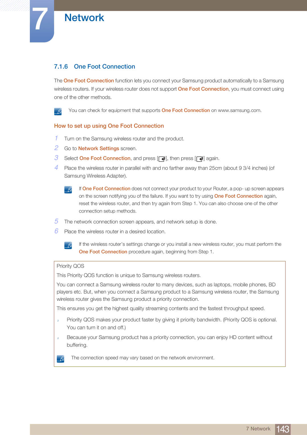 Samsung MD46B, MD40B How to set up using One Foot Connection, Turn on the Samsung wireless router and the product 