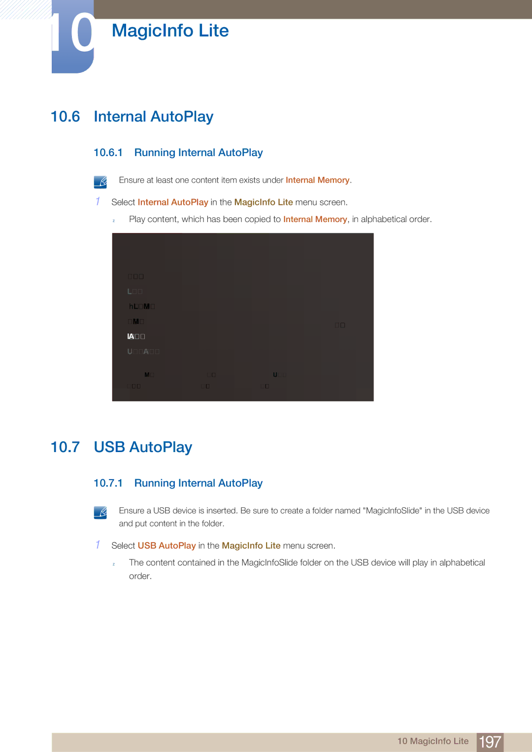 Samsung MD46B, MD40B user manual USB AutoPlay, Running Internal AutoPlay 