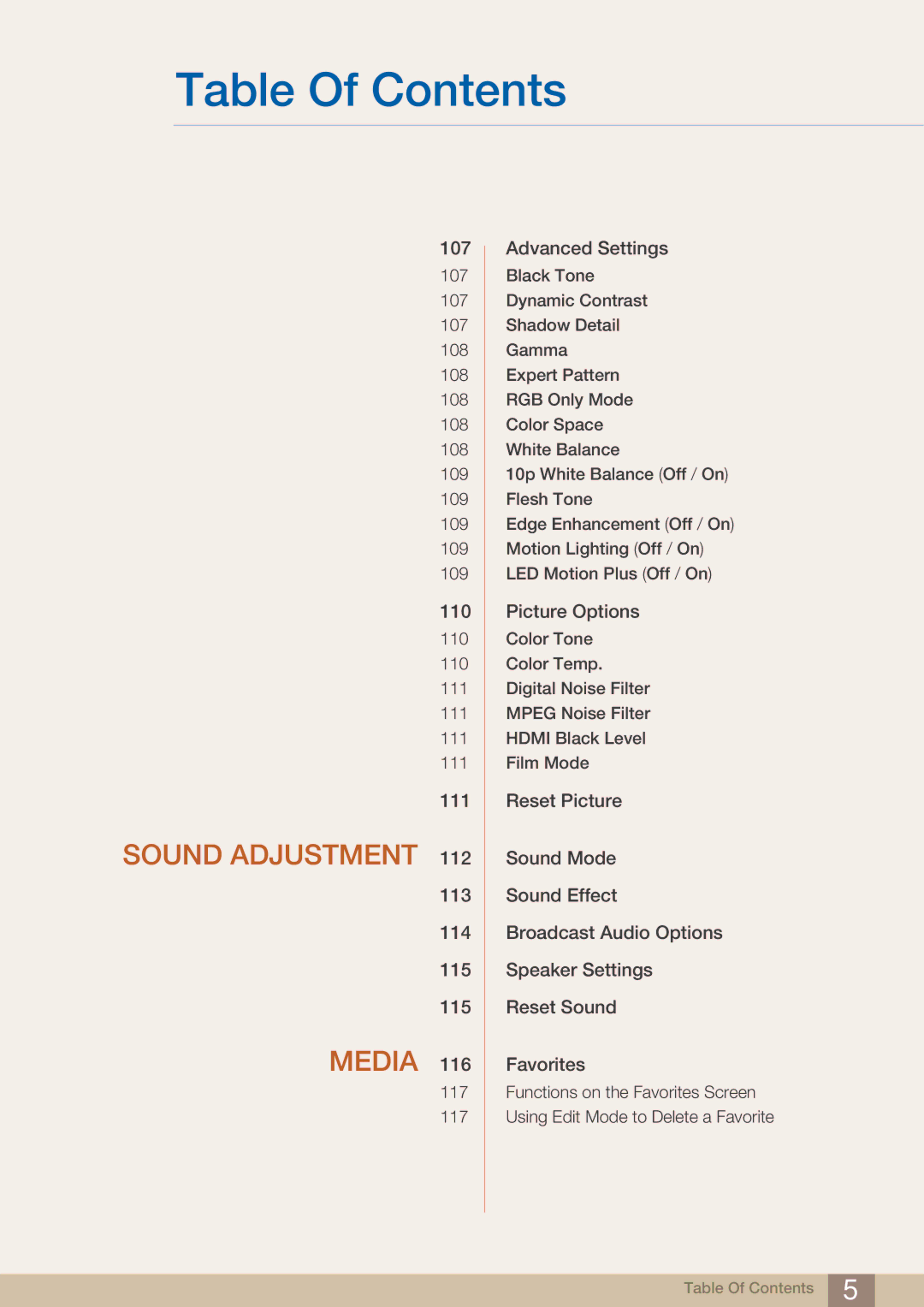 Samsung MD46B, MD40B user manual Sound Adjustment 