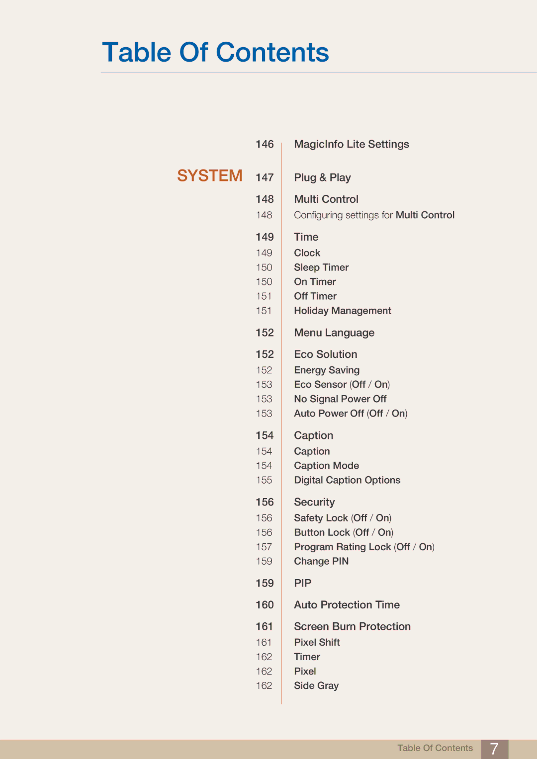 Samsung MD46B, MD40B user manual System 