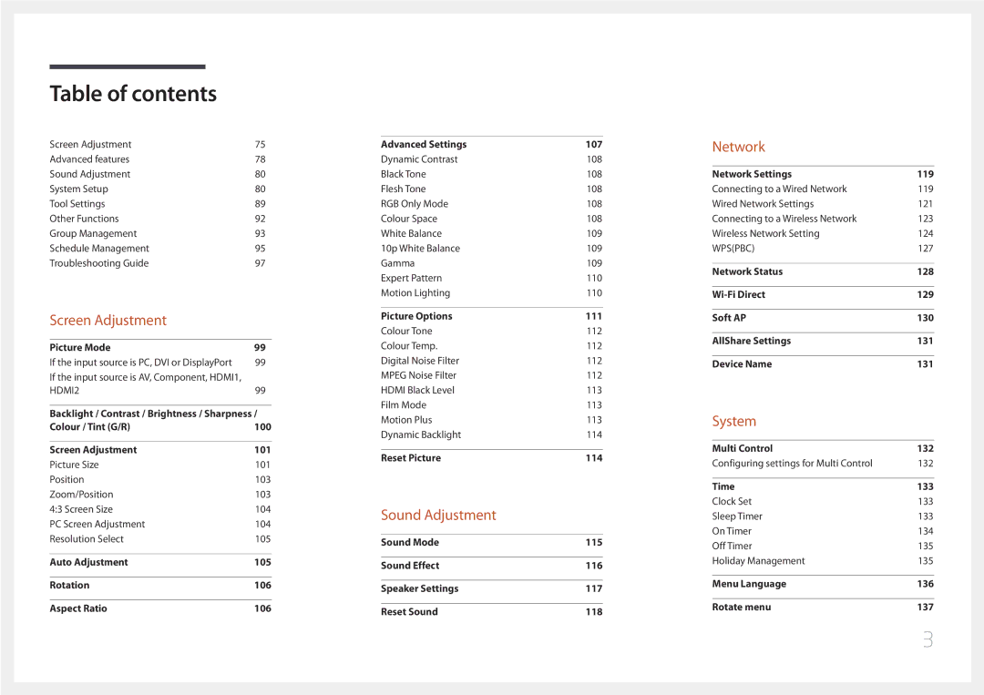 Samsung MD65C user manual Sound Adjustment 