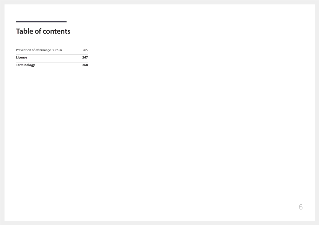 Samsung MD65C user manual Table of contents 