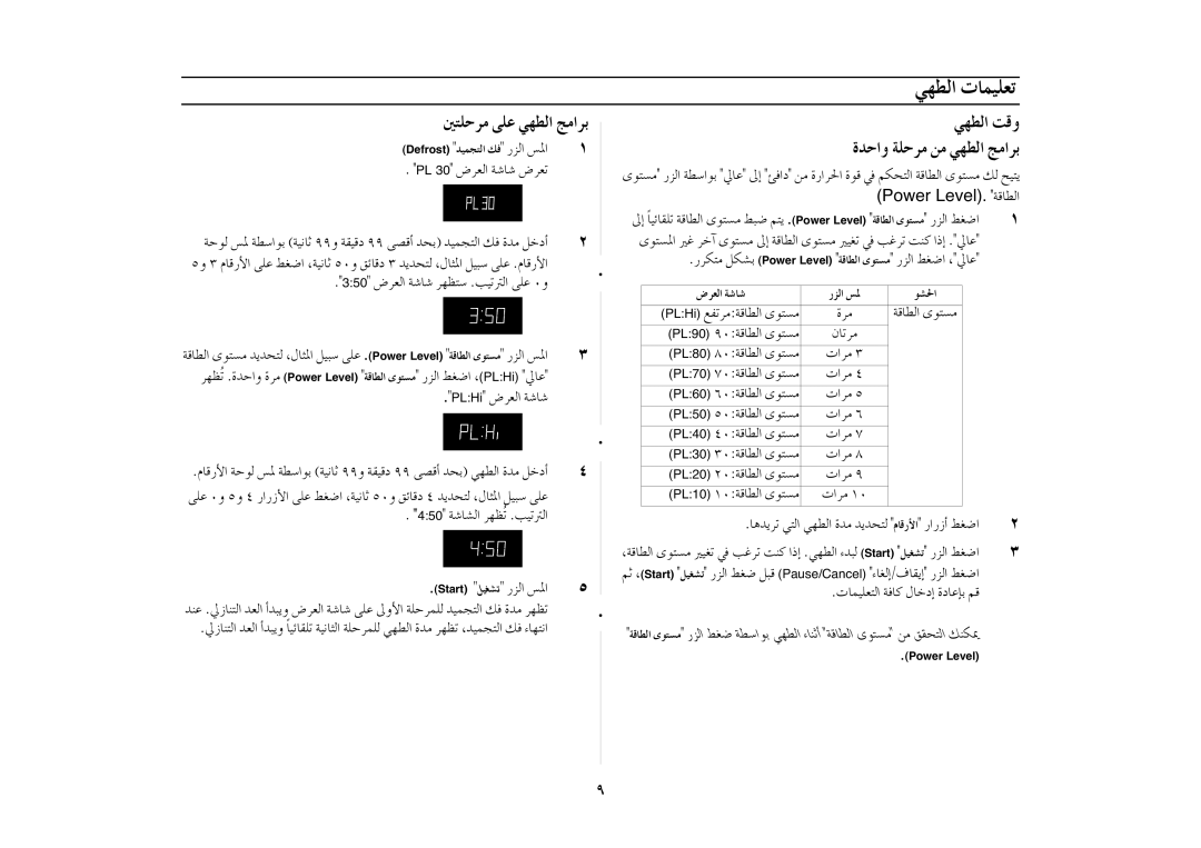 Samsung MD800SE/ZAM manual Úà∏Môe ≈∏Y »¡£dG èeGôH, PLHi ¢VôdG áTÉT, 450 áTÉûdG ô¡¶oJ .Ö«JÎdG Start π«¨ûJ QõdG ¢ùŸG 