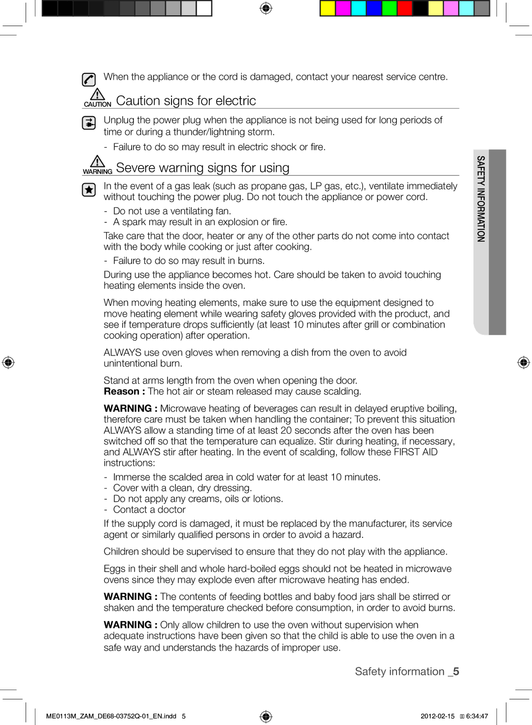 Samsung ME0113M/ZAM manual Safe way and understands the hazards of improper use 