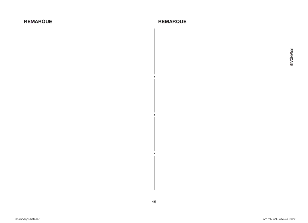 Samsung ME102V-X/XEF manual Remarque 