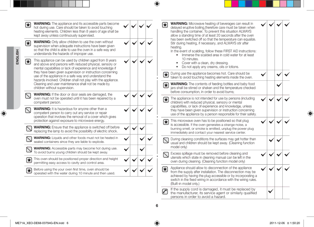 Samsung ME71A/XEO manual ME71AXEO-DE68-03794G-EN.indd 2011-12-06 